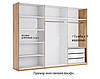 Шафа Асті 6-Дверна з дзеркалом Дуб крафт/Білий глянець MiroMark, фото 3