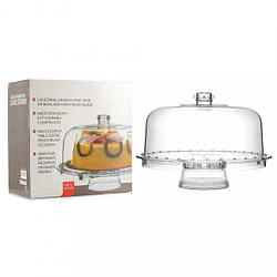 Підставка для торта акрилова з кришкою (трансформер) 3 предмети