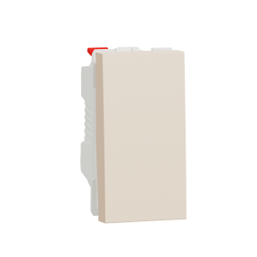 Вимикач 1-клавішний кнопковий схема 1, 10А, 1 модуль Бежевий Unica New NU310644
