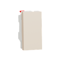 Вимикач 1-клавішний кнопковий схема 1, 10А, 1 модуль Бежевий Unica New NU310644