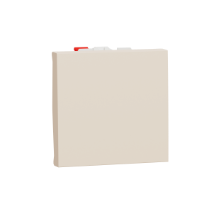 Вимикач 1-клавішний кнопковий схема 1 10А, 2 модулі бежевий Unica New NU320644