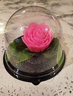 Подарункове мило ручної роботи "Троянда в куполі"