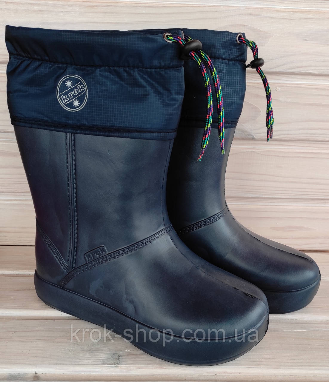 Чоботи теплі жіночі зі вставкою Крик гуртом, фото 1