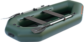 Надувна лодка Колібрі К-260Т(S) 2 місцева ПВХ 850 г/м² вантажопідйомність 220 кг без настилу для риболовлі та відпочинку