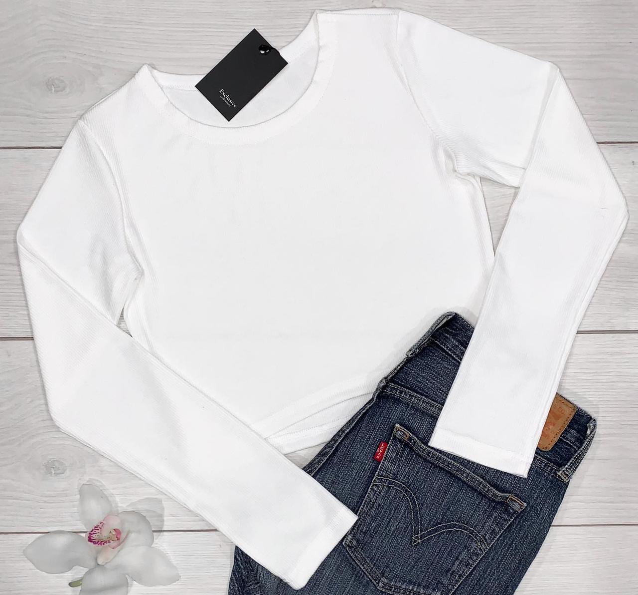 Жіноча однотонна футболка бавовна 800-синій.