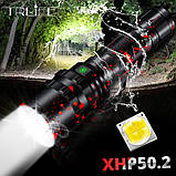 Далекобійний ліхтар XHP50 + Акумулятор 5000mAh TRLIFE Red-Black Camo Edition (1800LM, 1000м, USB, 26650), фото 4