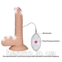 Реалістичний вібратор з пультом The Ultra Soft Dude Vibrating 7.5", фото 5
