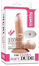 Реалістичний вібратор з пультом The Ultra Soft Dude Vibrating 7.5", фото 2