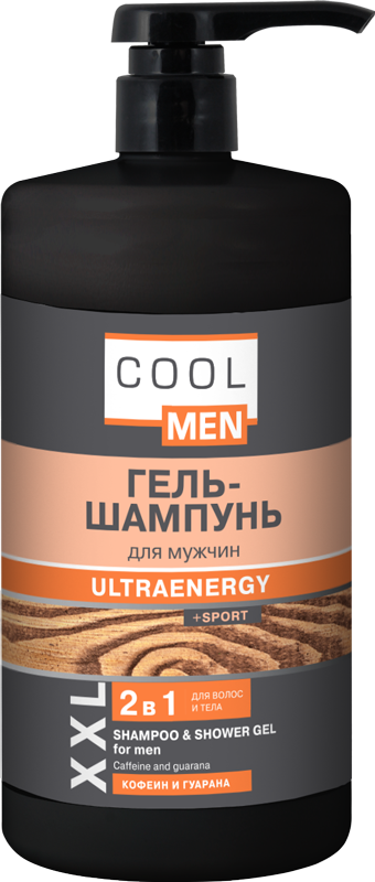 Гель-шампунь 2 в 1 1000 мл ULTRAENERGY Cool Men