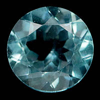 3.28 карат Природний блакитний топаз Бразилії 9 мм