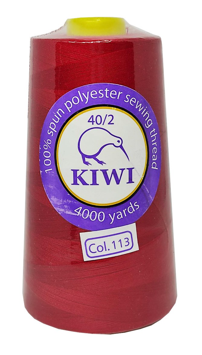 Нитки швейні "Kiwi" червоний 4000 ярдів №40/2 (113), фото 1