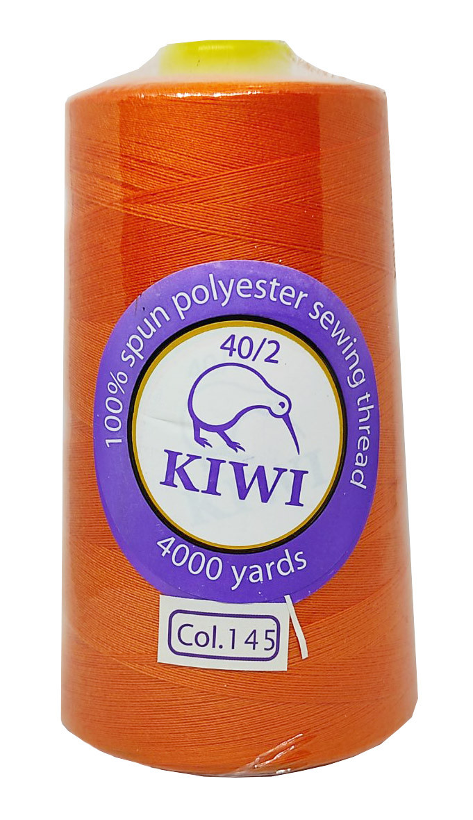 Нитки швейні "Kiwi" помаранчевий 4000 ярдів №40/2 (145), фото 1