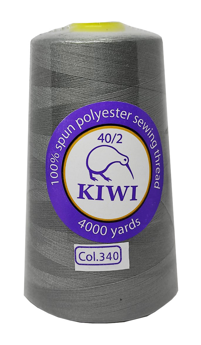 Нитки швейні "Kiwi" сірий 4000 ярдів №40/2 (340), фото 1
