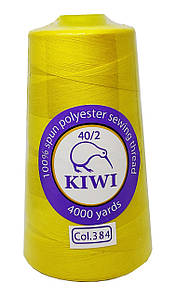 Нитки швейні "Kiwi" жовтий 4000 ярдів №40/2 (384)