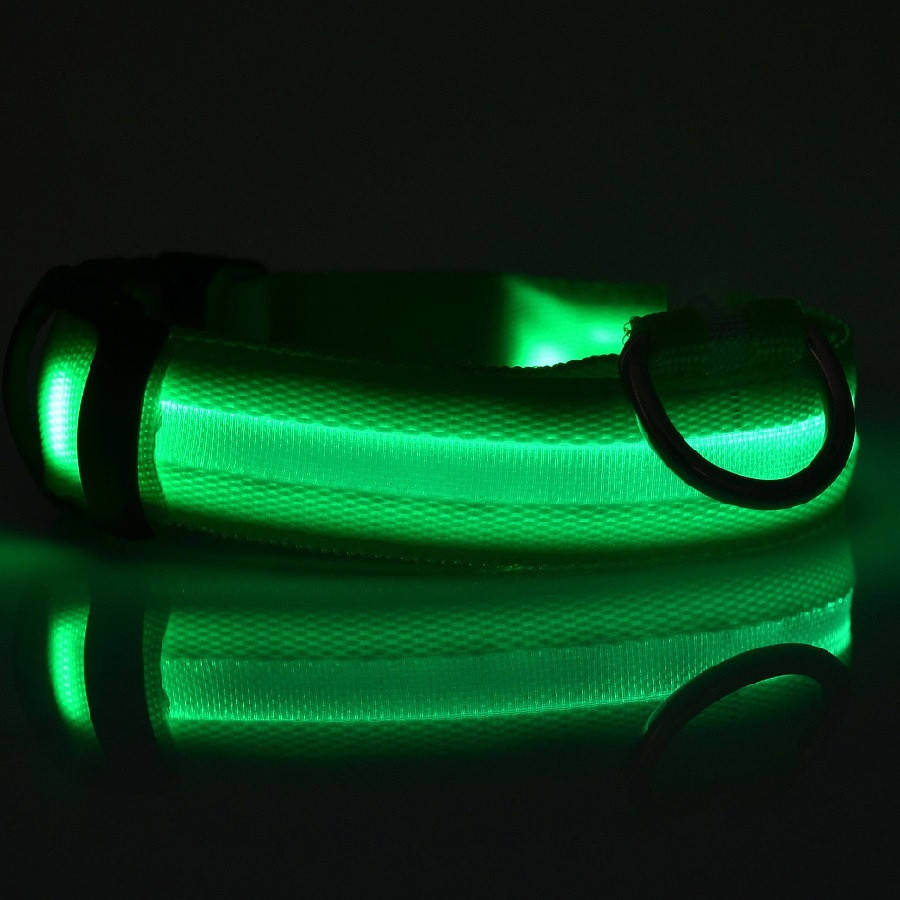 

LED ошейник для собак, зеленый L, Зелёный