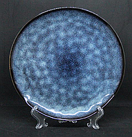 Тарелка Оушен круглая 27,5 см JM 1003DB керамическая обеденная тарелка темно-синяя