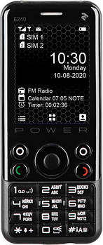 Мобільний телефон 2E E240 POWER Black