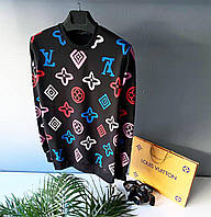 Мужской стильный, брендовый свитшот LOUIS VUITTON (черный)