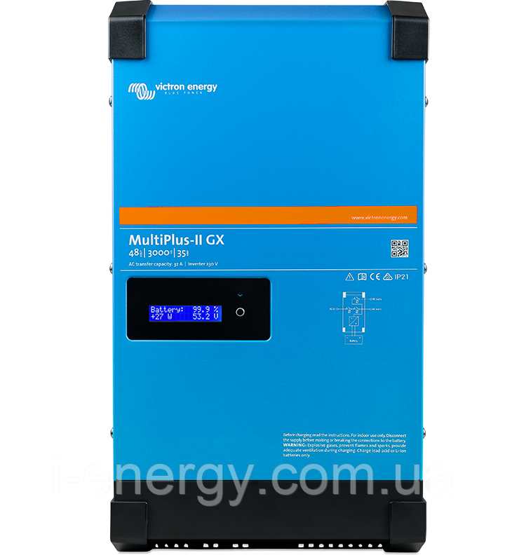 Гібридний інвертор MultiPlus-II 48/5000/70-50 GX PMP482506000 Victron Energy 48В 5000ВА 70А