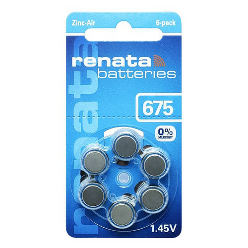 Батарейки Renata 675 для слухового апарату, 6 шт, ціна 120 грн — Prom ...