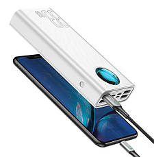 УМБ Power Bank (зовнішній акумулятор) для телефону Baseus Quick Charge 30000 мАг Білий (PPLG-02), фото 4