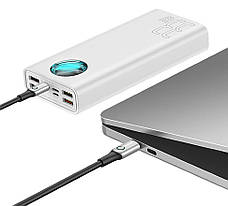 УМБ Power Bank (зовнішній акумулятор) для телефону Baseus Quick Charge 30000 мАг Білий (PPLG-02), фото 6