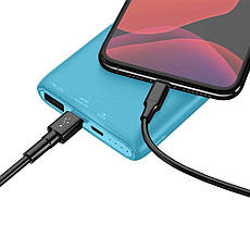 УМБ Power Bank (зовнішній акумулятор) для телефону Baseus QC 10000 мАг Блакитний (PPDML-03), фото 4