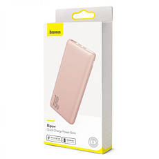 УМБ Power Bank (зовнішній акумулятор) для телефону Baseus Quick Charge 10000 мАг Рожевий (PPDML-04), фото 4