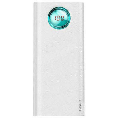 УМБ Power Bank (зовнішній акумулятор) для телефону Baseus Quick Charge 20000 мАг Білий (PPALL-LG02), фото 1
