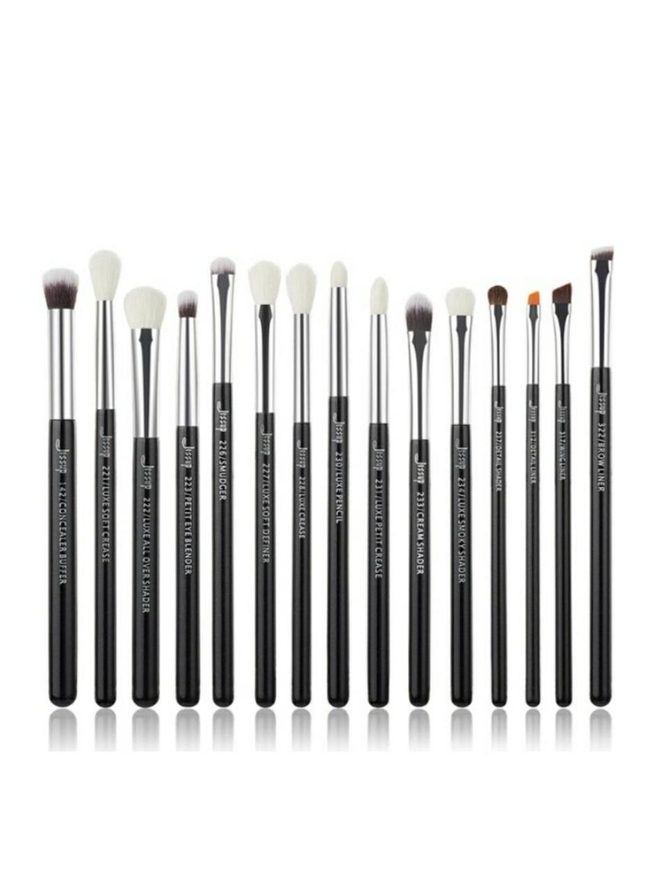 Набір кистей для очей Jessup Individual Brush Set 15 штук Black