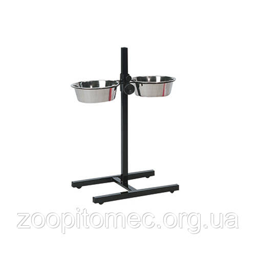 Karlie-Flamingo підставка з 2-ма мисками для собак, нержавійка 3л H 60 см, фото 1