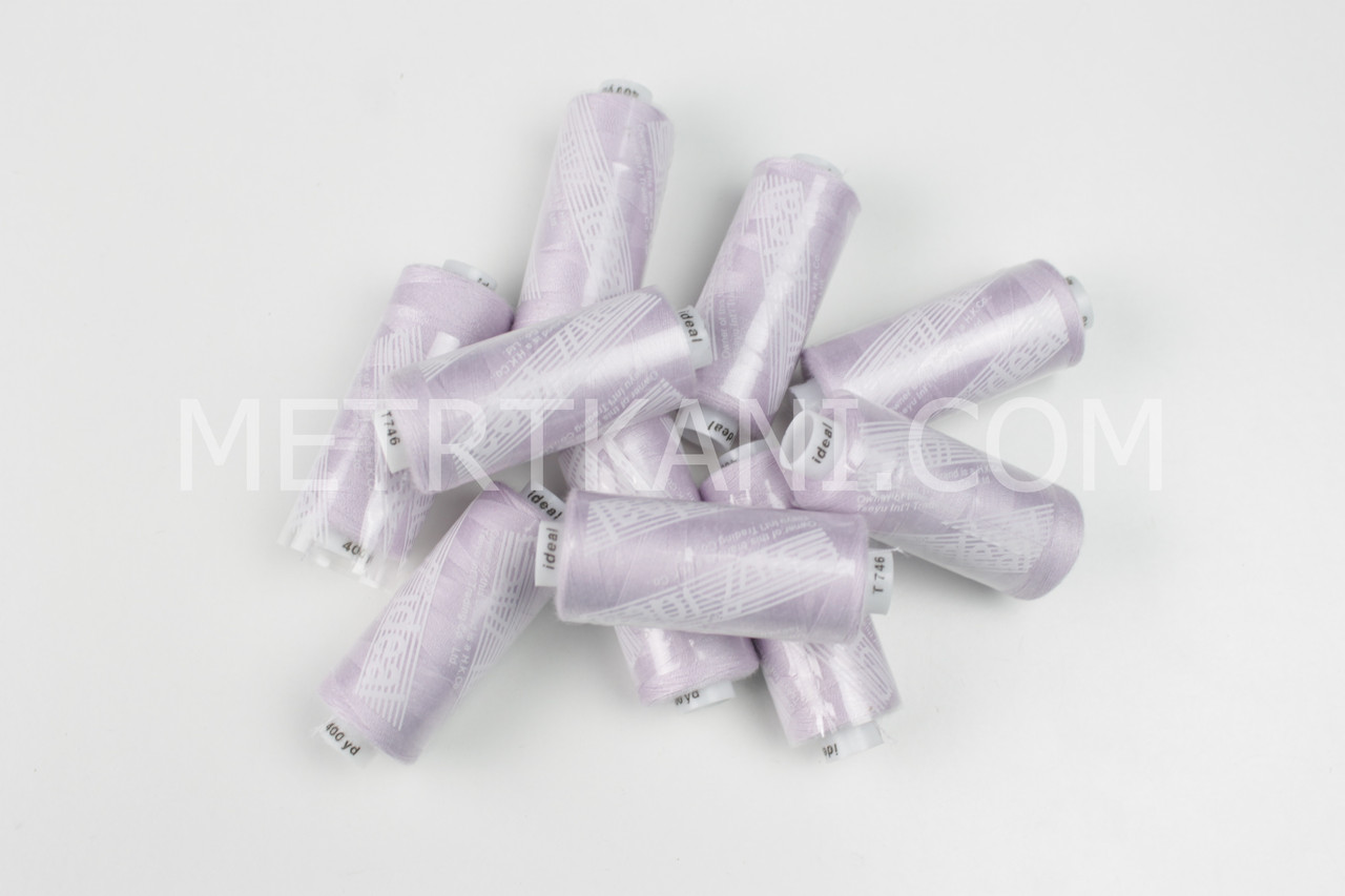 Нитки швейні 40/20, 400 ярдів, світло-бузкового кольору № N-400-366, фото 1