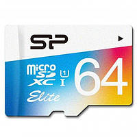 Карта памяти Silicon Power microSDXC 64Gb Elite Color UHS-1 (Class 10)