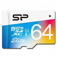 Карта пам'яті Silicon Power microSDXC 64Gb Elite Color UHS-1 (Class 10)