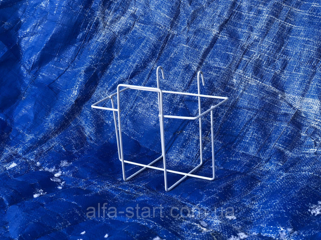 Кишеня полиця 165/135мм біла метал для колгот і сорочок на білу сітку, фото 1