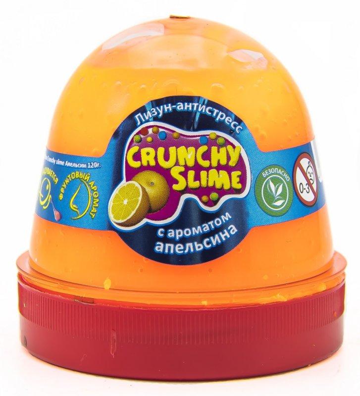 Лизун-антистрес "Mr.Boo" Crunchy slime Апельсин 120гр №80086(24)