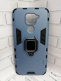 Чохол для Xiaomi Redmi Note 9 накладка з кільцем бампер протиударний з магнітом чорний