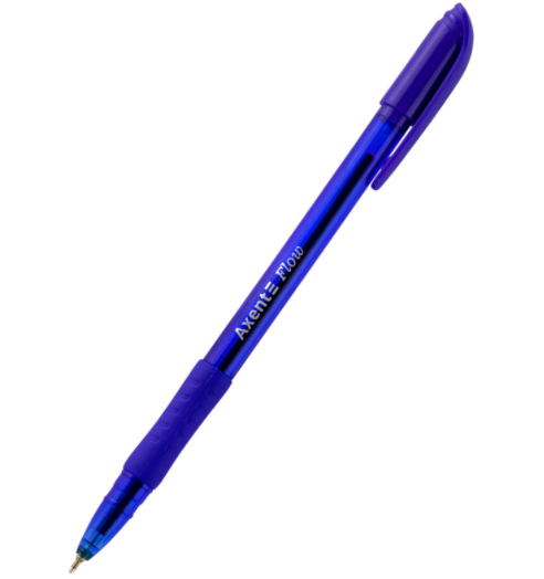 Ручка масляна Axent Flow AB1054-02-A, 0.7 мм, синя
