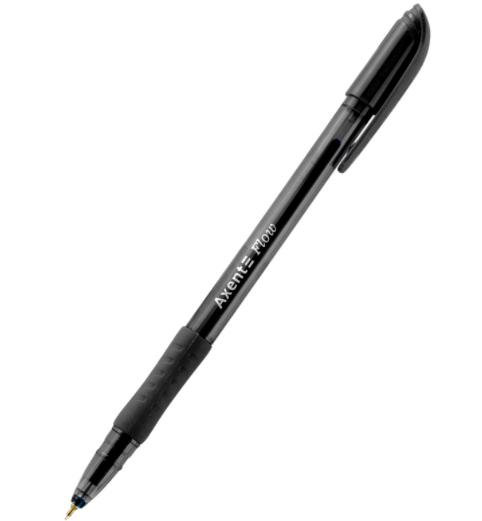 Ручка масляна Axent Flow AB1054-01-A, 0.7 мм, чорна