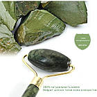 Ролер-масажер з шипами для особи Jade Roller з нефриту, фото 5