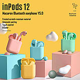 Бездротові навушники InPods 12 Macaron сенсорні з кейсом Кольори, фото 3