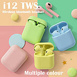 Бездротові навушники InPods 12 Macaron сенсорні з кейсом Кольори, фото 4