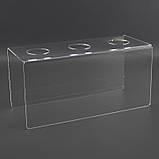 Підставка EKOSTAR для вафельного ріжка на 3 шт. Акрил 3 мм, фото 2