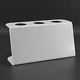 Підставка EKOSTAR для вафельного ріжка на 3шт. Біла, фото 2