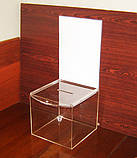 Ящик для пожертвувань EKOSTAR 215х215х200/500мм з кишенею А4, фото 4