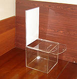 Ящик для пожертвувань EKOSTAR 215х215х200/500мм з кишенею А4, фото 5