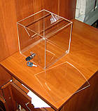 Ящик для пожертвувань EKOSTAR 200х200х200 широка щілина, фото 5