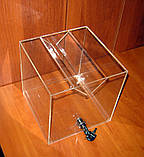 Ящик для пожертвувань EKOSTAR 200х200х200 широка щілина, фото 6