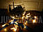 Світлодіодна гірлянда нитка Прищіпки 1,6 метра 16 led ламп, від батарейок теплий білий колір., фото 2