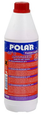 Антифриз червоний G12 готовий POLAR PREMIUM LONGLIFE RED -36C (1L)